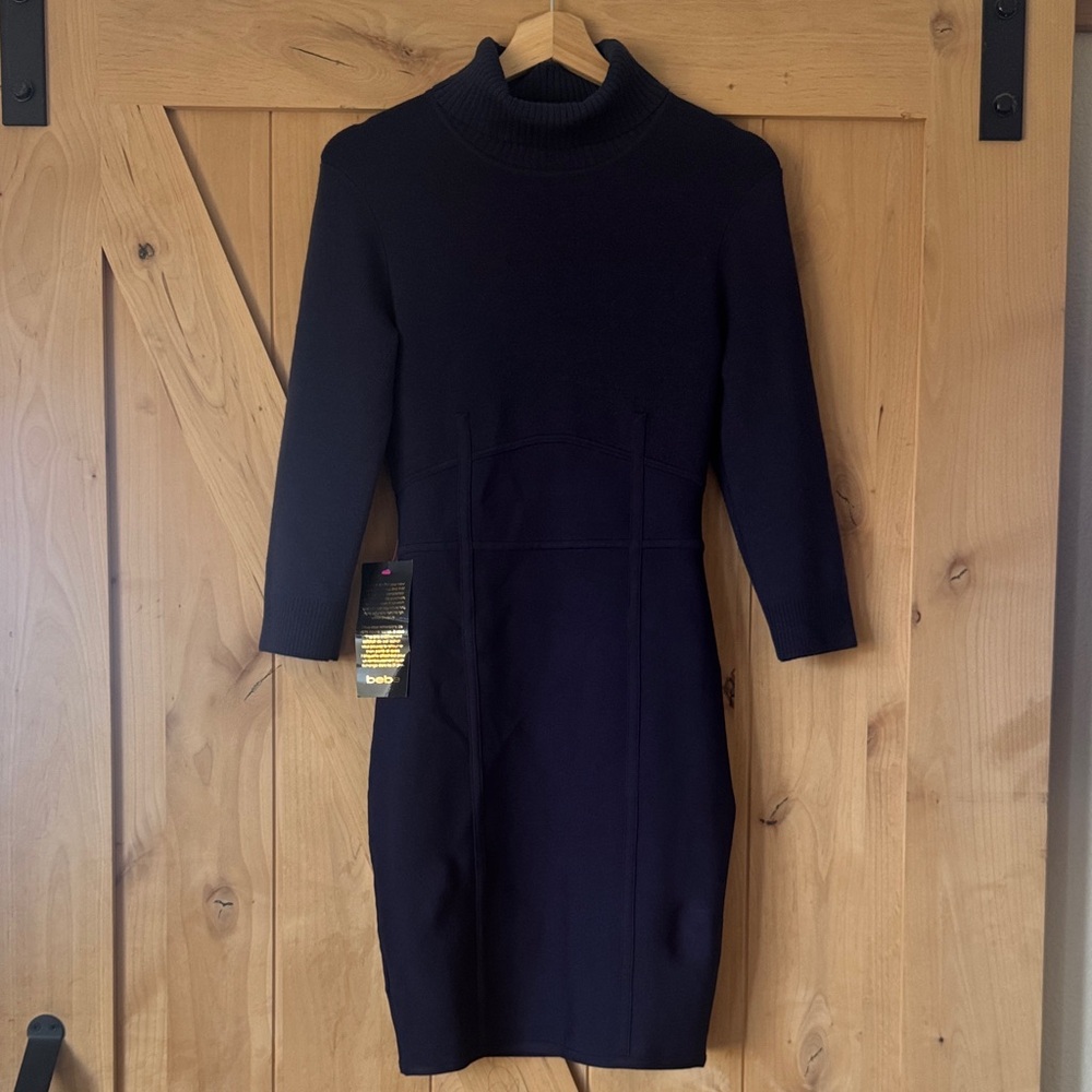 bebe Black Long Sleeve Dress